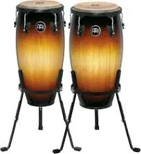 Meinl Headliner Series HC512NT 11" & 12" Conga Set, Natural w/Basket Stands