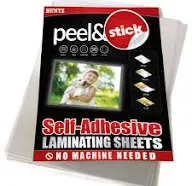 Pack of 24, Self-Adhesive Laminating Sheets, Clear Letter Size (9 x 12 Inches),