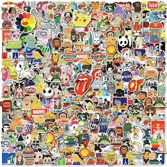 Generic 300pcs Cool Stickers for Adults, Brand Stickers for Water Bottles, Waterproof Vinyl Stickers Pack for Laptop, Skateboard, Luggage