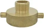 NOVINO Fire Hydrant Hose Adapter 2-1/2" NST/NH Female x 3/4" GHT Male, Brass Fire Hydrant Adapter Fire Equipment Hydrant to Garden Hose Adapter