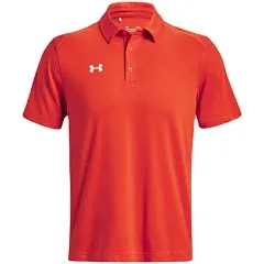 NWT Under Armour Men 4XL Big &amp; Tall Red Polo Shirt Team Tech Golf Loose Bright