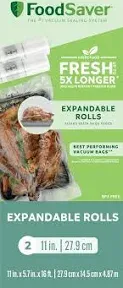 FoodSaver 11" Expandable Heat Seal Rolls (2 Pack)