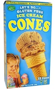 LETS DO Organic Ice Cream Cones 12 Count, 1.2 OZ