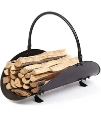 Rocky Mountain Goods Firewood Basket Holder Indoor Decorative Finish Metal Log Holder