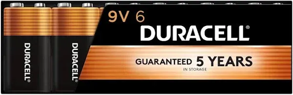 Duracell Coppertop Alkaline 9V Batteries