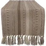 Dii Braided Stripe Table Runner - Stone