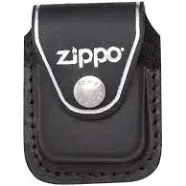 Zippo LPCBK,  Black Leather Lighter Belt Clip Pouch, NEW