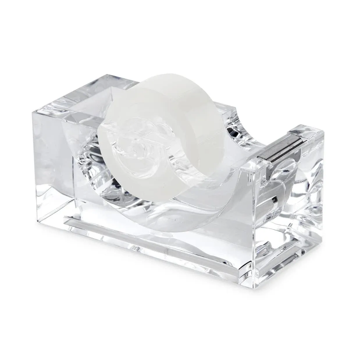 Clear Block Tape Dispenser, modern design, crystal clear construction, perfec...