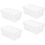 16inch Freezer Wire Storage Baskets, Refrigerator Organizer Bins with Handles...