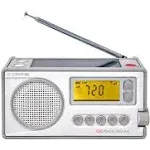 C. Crane CCRadio Solar Wind-up Portable Emergency Crank Digital Radio AM, FM, NOAA Weather & Alert, Built in LED Flashlight and Cellphone Charger, Bat