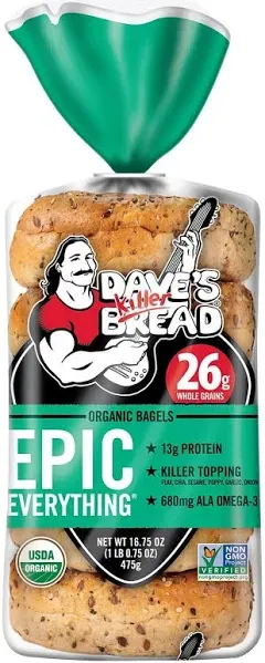 Organic Bagels Epic Everything 16.75 oz (5 ct)