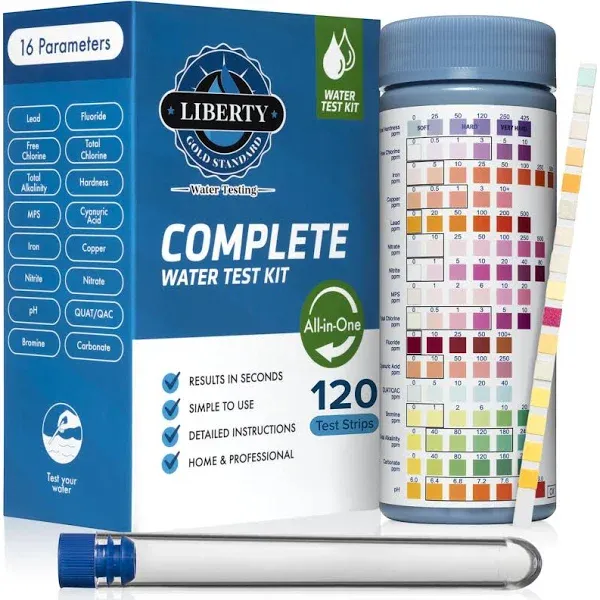 Liberty Gold Standard Water Testing Strips 121-Piece Kit