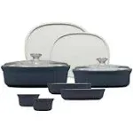 CorningWare® French Colors 10-piece Oval Bakeware Set, Navy