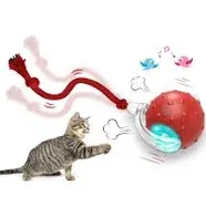 Giociv Interactive Cat Toys Ball for Indoor Cats Fast Rolling On Carpet, Chirping & Motion Activate Cat Toys