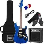 Best Choice Products 39in Full Size Beginner Electric Guitar Starter Kit w/Ca...