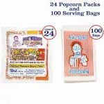 Great Northern Popcorn 24 10oz Popcorn Packets and 100 Serving Bags