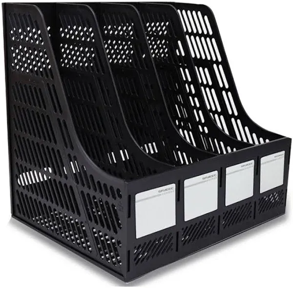 SAYEEC Desktop Magazine Holder Desk File Organizer 4 Compartments