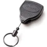 Key-Bak Super48 SD 13oz. Locking Retractable Keychain, 36" Retractable Cord, Black Polycarbonate Case, Steel Belt Clip, Oversized Split Ring