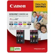 5 Pack OEM Canon PGI-225 CLI-226 Genuine Ink Cartridges Full Set