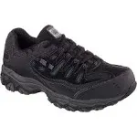 Skechers Men's Work Relaxed Fit: Cankton St Sneaker | Size 10.0 | Black/Charcoal | Leather/Synthetic/Textile