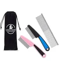 Cat comb,Pet Comb Laiannwell Professional Grooming for Small, Multicolor 