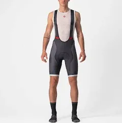 Castelli Competizione Kit Bib Shorts Dark Grey Silver Red - XS