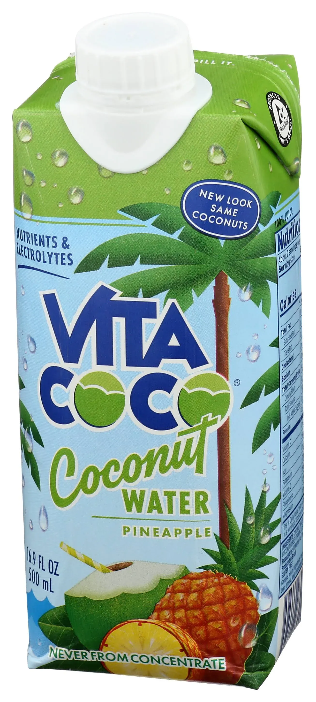 Vita Coco Coconut Water, Pineapple - 16.9 fl oz