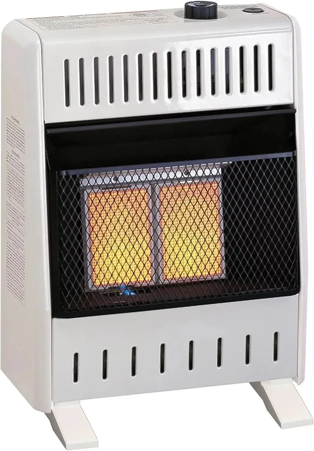 Procom 10,000 BTU Natural Gas Ventless Infrared Plaque Heater with Base Feet, T-Stat Control