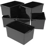 Wide Book Bin Black 6Ct