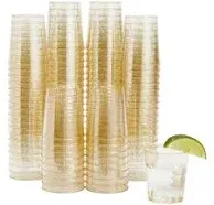 Juvale 100 Pack Gold Glitter Shot Glasses