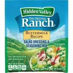 Hidden Valley Buttermilk Ranch Salad Dressing & Seasoning Mix, Gluten Free - 1 Packet (Pack of 3)