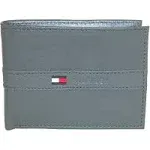 Tommy Hilfiger Ranger Men's Passcase Wallet Grey Leather