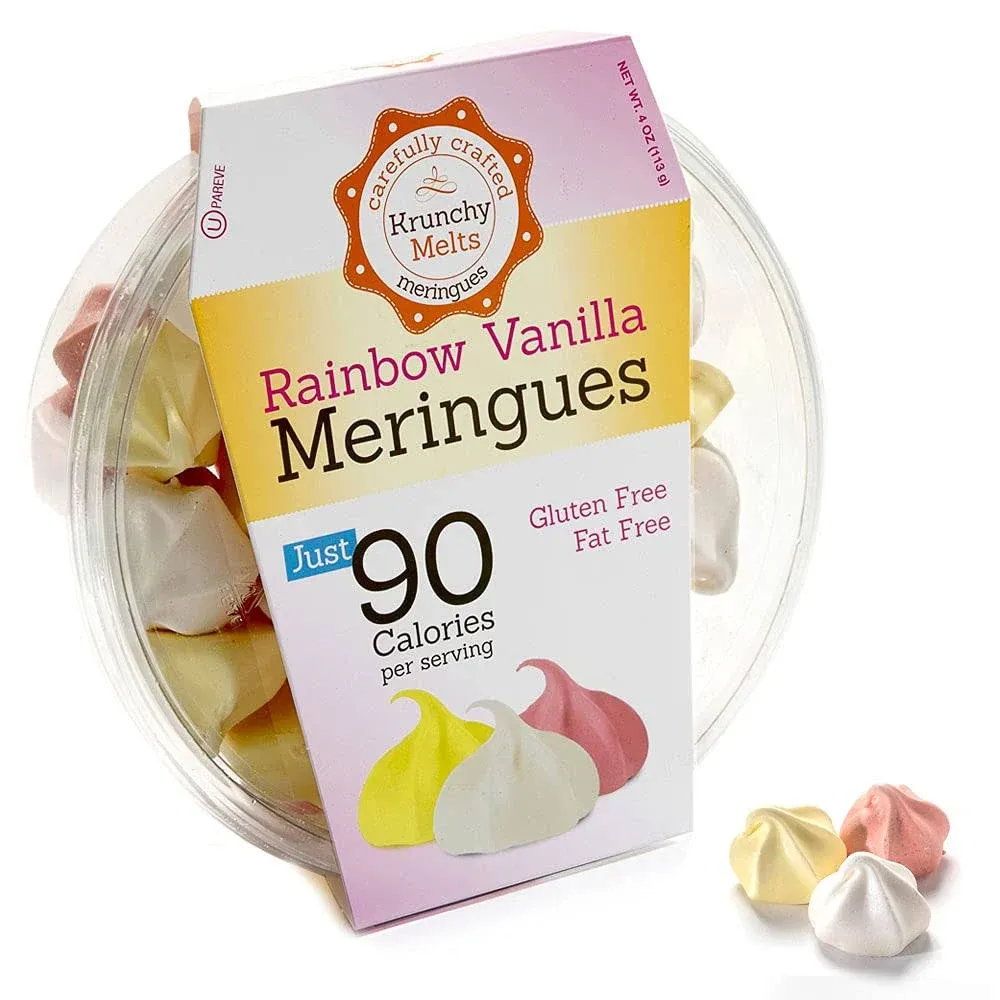 Krunchy Melts Original Meringue Cookies Rainbow Vanilla