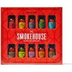 Smokehouse by Thoughtfully, Hot Sauce Gift Set, Variety of Natural Flavors, Set of 10