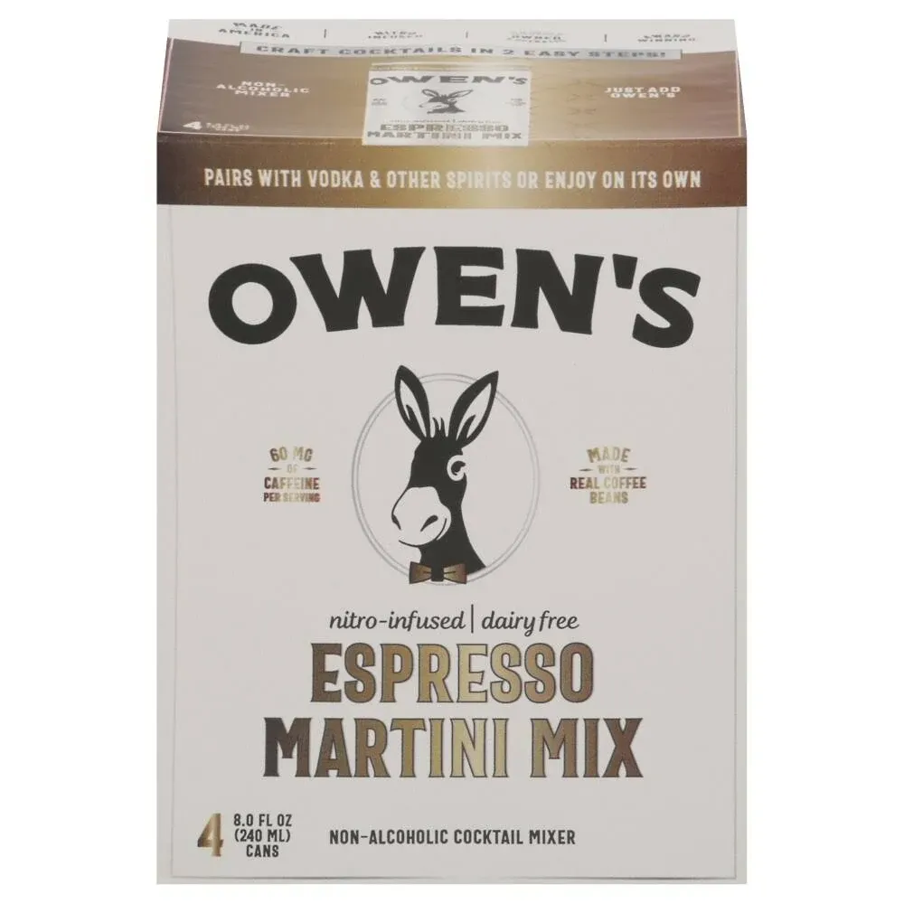 Owen's Cocktail Mixer, Non Alcoholic, Espresso Martini Mix - 8.0 fl oz