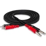 Hosa CPR-201 3.3 Foot Dual RCA (M) to 1/4" Mono (M) Cable