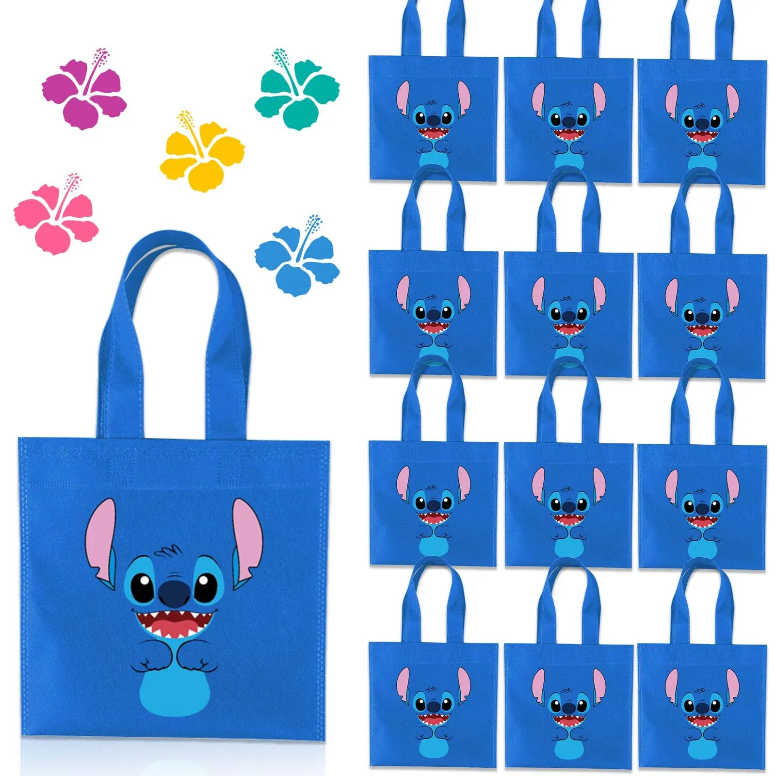 20 PCS Non-Woven Bags Mini Stitch Gift Tote Bags Reusable Goodie Treat Candy ...