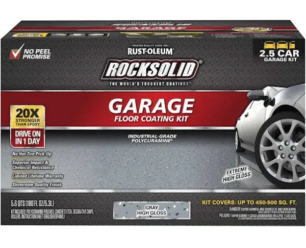 Rust-Oleum RockSolid Polycuramine Garage Floor Coating Kit