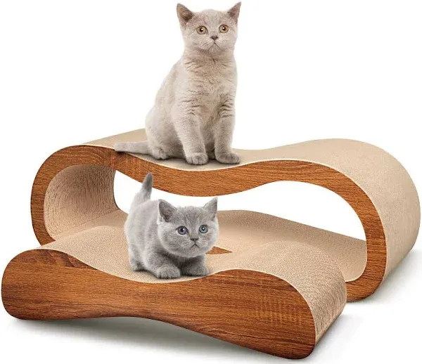 ScratchMe 2 in 1 Cat Scratcher Cardboard Lounge Bed