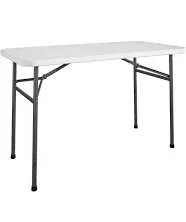 Room & Joy 4' Straight Folding Multi-Purpose Utility Table White