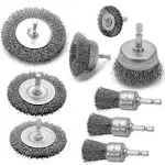 9 Pack Wire Brush for Drill Set Abrasive Wire Wheel for Drill 1/4 Inch Hex Sh...