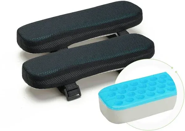 Chair Armrest Cooling Gel Cushions Elbow Pillow Pressure Relief Office Chair ...