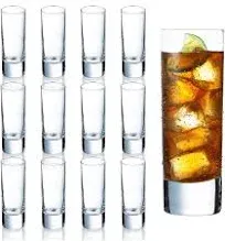 Farielyn X Clear Heavy Base Shot Glasses 12 Pack