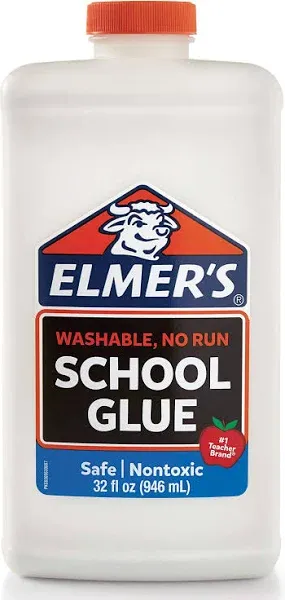 Elmers Liquid School Glue Slime Glue &amp; Craft Glue | Washable 4 Ounces Each Gr...