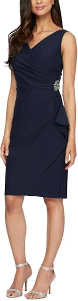 Alex evenings 6P navy blue dress, brand new with tags