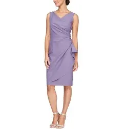 Alex Evenings Women's Side Ruched Cocktail Dress