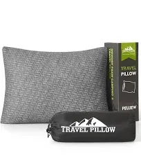 Small Camping Pillow Travel Pillow Compressible Breathable Cover, Ideal Backpacking Hiking and Car