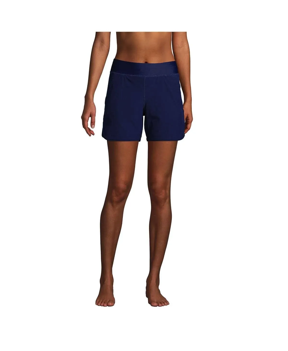 Lands' End Women's 5" Quick Dry Board Shorts Swim Cover-up Shorts