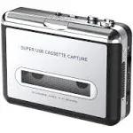 Digitnowcassette Tape To CD Converter Via USB,Portable Cassette Player Capture Audio Music Compatible With Laptop and Personal Computer