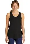 District DM138L Women's Perfect Tri Racerback Tank - Black - L